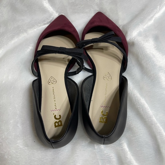 BC Footwear Woman’s Vegan D’Orsay Ribbon Pointed Slip on Flats - Picture 6 of 16